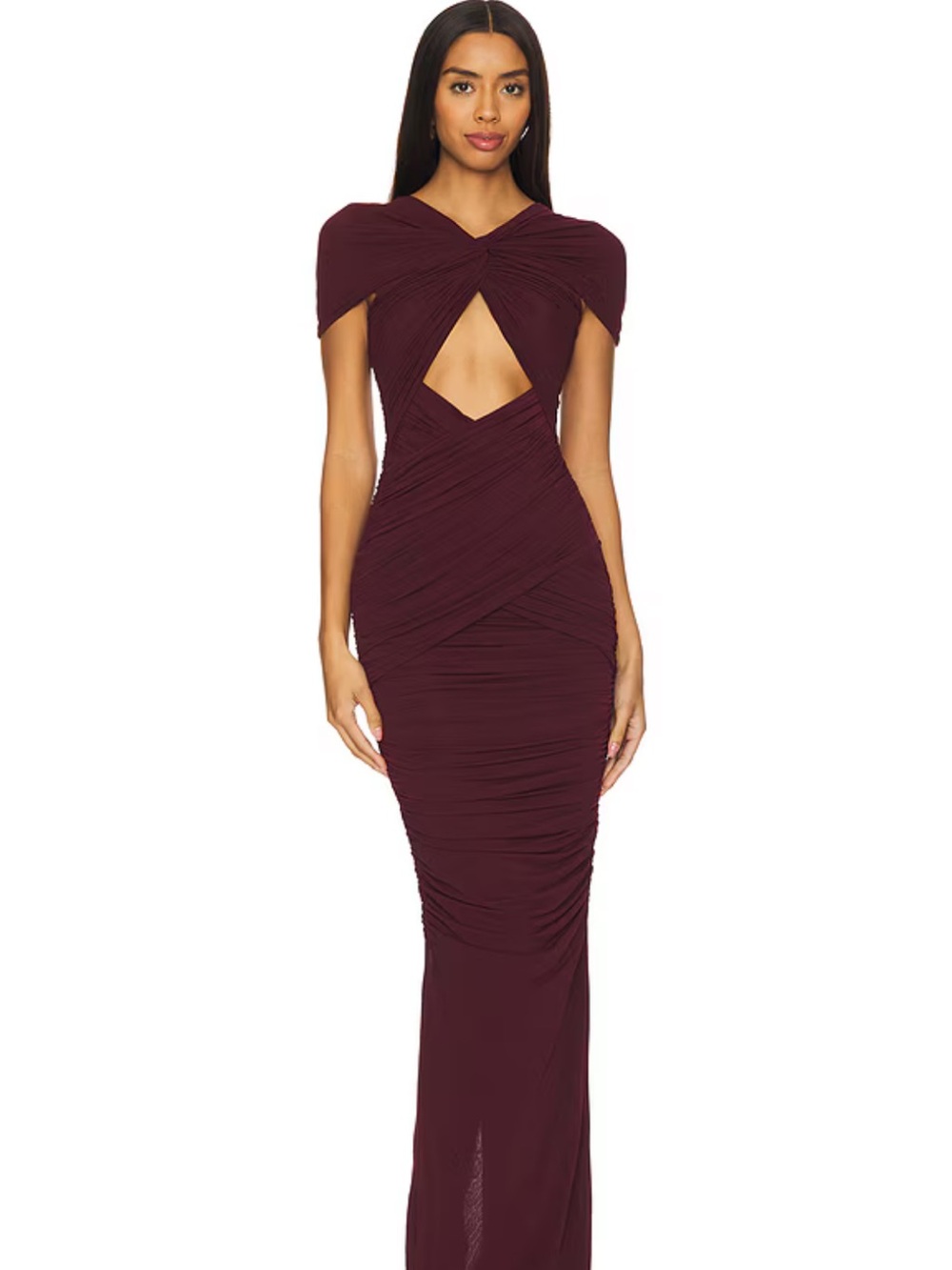 Ronny Kobo Nasha Dress in Maroon